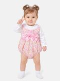 Baby Girl  2-piece Romper Set - Baby Pink