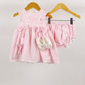Pink 4 piece Laced Bow Dress