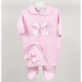 Baby Girl's Pink Bow Sleepsuit Set