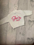 She's Here Knitted Romper & Hat Set