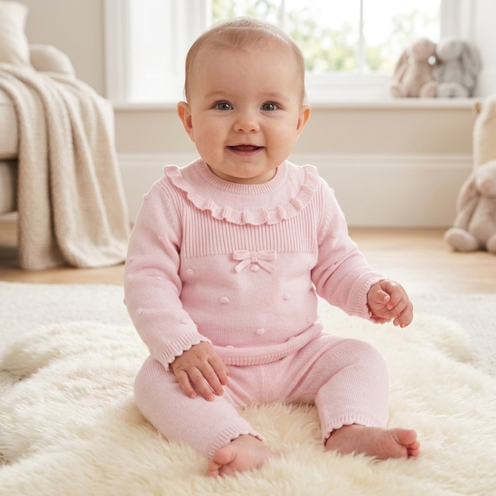 Baby Girls Knitted 2 Piece Outfit